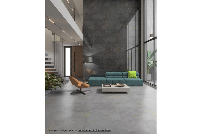 Living room design mockup template with changeable floor and walls