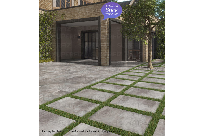 Optional brick wall layer included: activate or deactivate it according to your project. Maximum creative flexibility