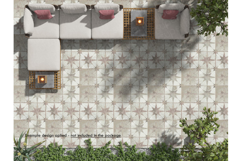 Iluminación exterior realista y sombras naturales incluidas.