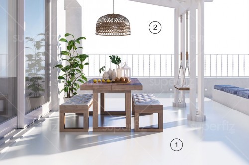 Outdoor Mockup blank floor