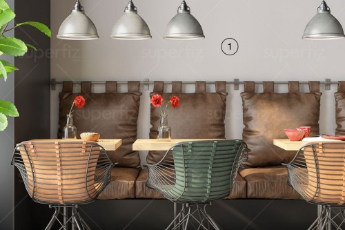 Commercial Mockup blank Wall