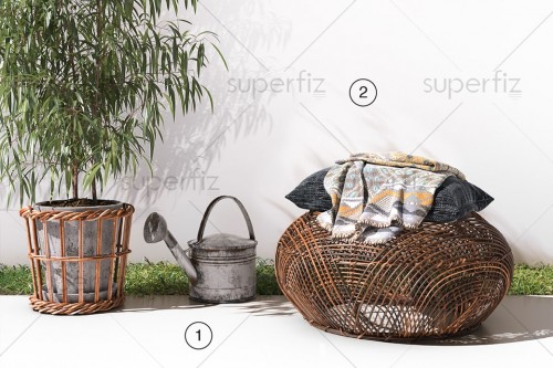 Outdoor Mockup blank floor wall