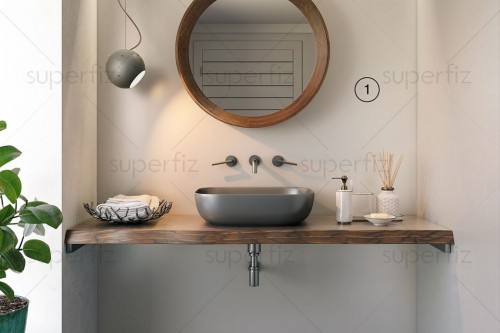 house mockup Bathroom Mockup wall