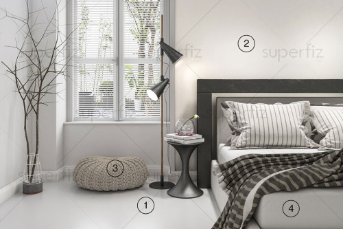 Bedroom Mockup floor wall