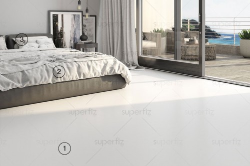 mockup de suelo de dormitorio