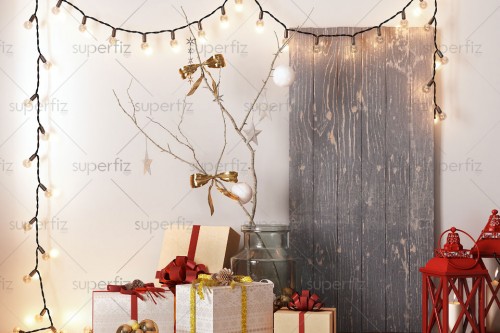 Wallpaper and Board Christmas Mockup GIF